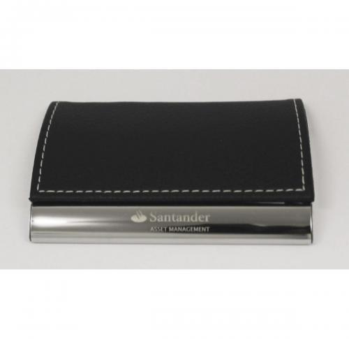 Best Selling Business Card Cases Black PU Custom Logo